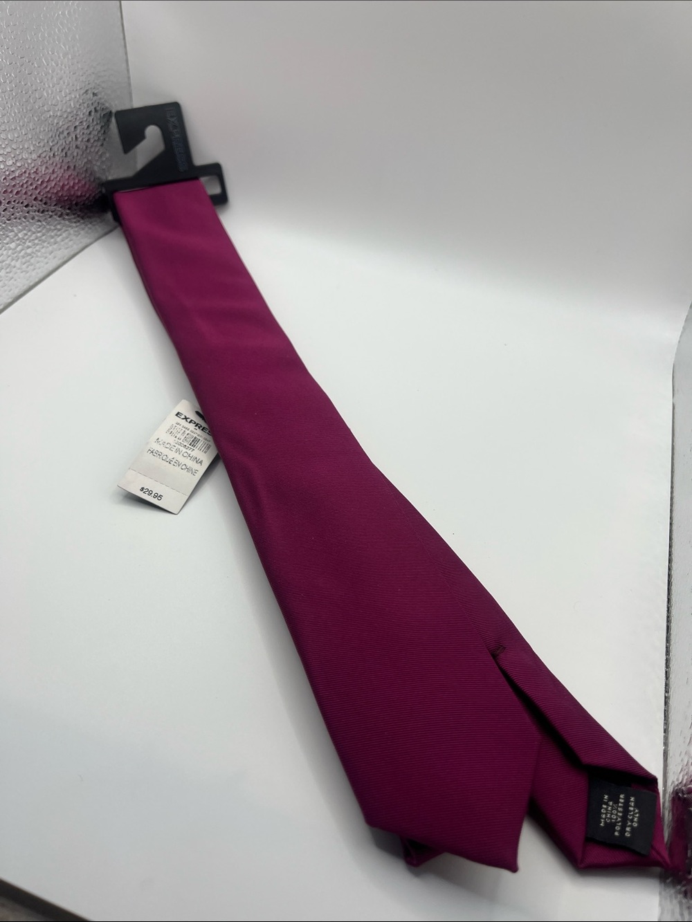 Satin Tie in Deep Magenta - Elegant Solid Style
